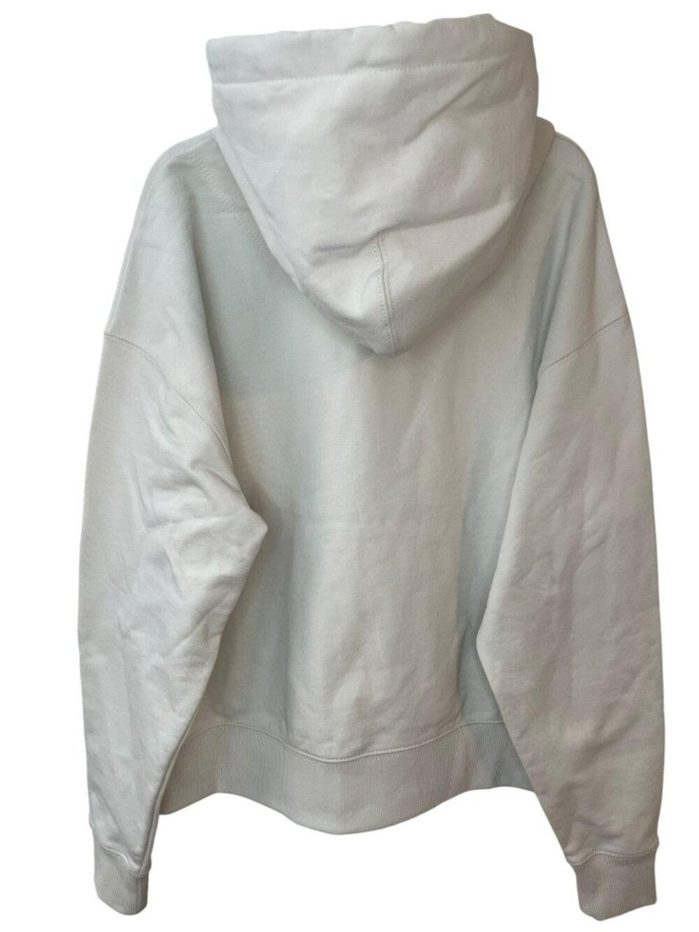 Coach Location Hoodie Cream Logo Embroidery Cotton Unisex Sz XS MSRP$295 DEFECT - Picture 2 of 15